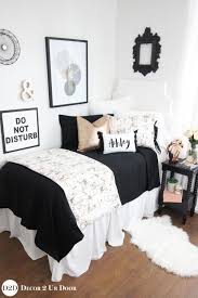 Black And Rose Gold Room Decor Black Rose Gold Marble Dorm Bedding Set With Images Dorm Room Decor White Dorm Room Dorm Bedding Sets