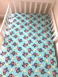 Disney Lilo Stitch Cotton Sheet Nursery Pad Cover Crib Twin Etsy Toddler Bed Sheets Lilo And Stitch Toddler Sheets