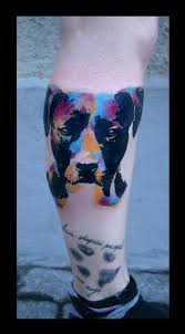 Being man's best friend ever since the beginning of time, dogs receive a lot of attention and affection all around! Watercolor Portrait Of A Dog And Paw Print Tattoo Tattooimages Biz