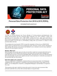 General data protection regulation which. Personal Data Protection Act 2010 2015 Pdpa Personally Identifiable Information Employment