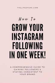 How To Grow Your Instagram Following In One Week The Life Of She Insta Instagram Marketing Tips Instagram Marketing Strategy Marketing Strategy Social Media
