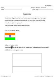 Primaryleap Co Uk The Indian Flag Worksheet