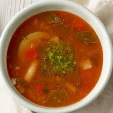 The vegetable soup at panera is well known. Kids Low Fat Garden Vegetable Soup With Pesto Panera Bread View Online Menu And Dish Photos At Zmenu