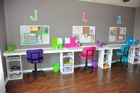 Designing your kids' room doesn't have to be difficult or challenging. 55 Extraordinary Home Study Room Design Ideas Freshouz Com Kids Homework Station Homework Room Kids Bedroom