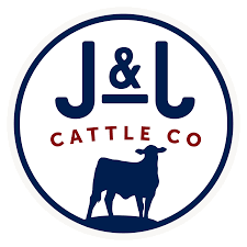 Brahman cow logo, vector logo. J J Cattle Co