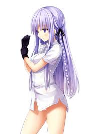 Transparent hot anime girls png. Purple Anime Girl Png