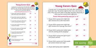Trivia is a recognized social game in which teams are asked questions about different topics and they have to get as many correct answers and points as possible. Young Carers Ks1 Quick Quiz