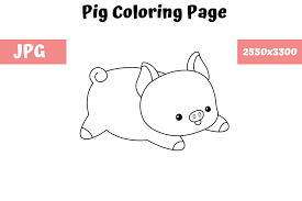 Mud is everywhere… but this set of coloring sheets for children is ruled by the family of cute, pink pigs. Pig Coloring Book Page For Kids Graphic By Mybeautifulfiles Creative Fabrica
