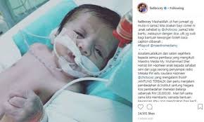 Pada 14 mei 2007, beliau dimasukkan ke unit rawatan rapi (icu) di hospital langkawi selepas kesukaran bernafas pada jam 4:00 petang. Pelawak Hazmeer Perlu Rm18 000 Rawatan Jantung Anak Hiburan Mstar