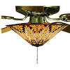 52 w tiffany style stained glass magna carta ceiling fan, violet. 1