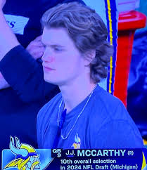 JJ McCarthy makes an appearance