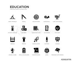 Set Of 20 Black Filled Vector Icons Such As Research With