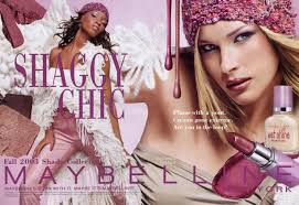 Maybe She S Born With It Maybe It S Maybelline Slogan Yomi Abiola Erin Wasson For Maybelline Cosmetics Advertisement 2ooo Beauty Ad Maybelline Cosmetics Retro Makeup