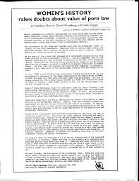 Womens History raises doubt about value of porn law – Against the Current