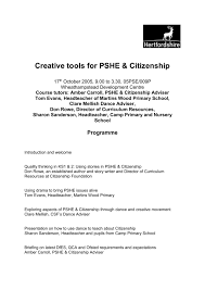 Creative Tools For Pshe Citizenship