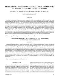 (good farming practice) farming practice): Pdf Profile Usaha Peternakan Babi Skala Kecil Di Desa Puhu Kecamatan Payangan Kabupaten Gianyar