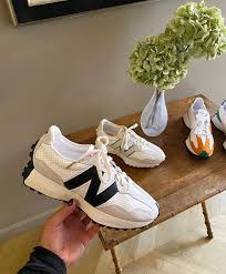 Black And White New Balance Womens Casablanca New Balance 327 White Green Sneakernews Com In 2020 New Balance New Balance Sneakers New Sneakers