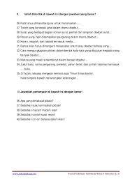 Soal Uts Bahasa Indonesia Kelas 6 Semester 2 Semester Indonesia