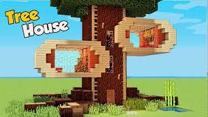 Minecraft How To Build A 4 Players Tree House Tutorial Easy Youtube Minecraft Creations Minecraft Minecraft Projects