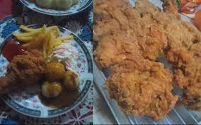 Resepi Ayam Goreng Ala Restoran Makanan Segera Terkenal Berserta Kentang Putar Dan Coleslaw Iluminasi