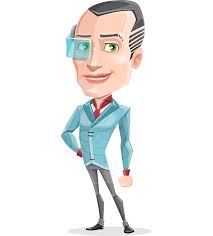 Innovative Technology Man Cartoon Vector Character