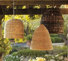 Grove Wicker Indoor Outdoor Pendant Lights Set Of 3 Wicker Pendant Light Outdoor Pendant Outdoor Pendant Lights