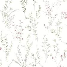 Be inspired by the beauty of nature with this gorgeous collection of flower wallpapers and images. Fh4028 Pink Green Grey Wildflower Sprigs Floral Wallpaper