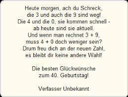 Lustige Verse Zum 40 Geburtstag Webwinkelvanmeurs