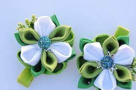 handmade kanzashi girls toddler baby hair clips bows etsy 蝶のウォールアート ハンドメイド つまみ細工