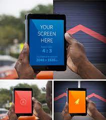 Free Psd Hands Holding Ipad Realistic Mockup On Behance Ipad Mockup Psd Ipad Mockup Ipad