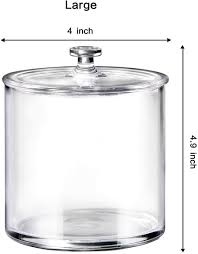 Acrylic apothecary jar features great way to store hard candy in the kitchen or supplies in the bathroom. Buy Premium Quality Acrylic Qtip Holder Apothecary Jars Bathroom Vanity Organizer Canister For Qtips Cotton Swabs Cotton Balls Cosmetic Pads Flossers Nail Polish Bath Salts Clear Plastic 3 Pack Online In Vietnam B07kc7jlhf