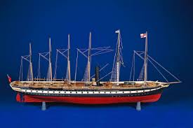 19 Steamer with sails