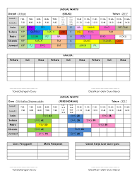 Aplikasi jadwal pelajaran otomatis format excel ini dibagikan untuk membantu bapak/ibu guru dalam menyusun jadwal pelajaran sd/mi pada tahun akan tetapi cara ini membutuhkan waktu yang relatif lama dan harus dikerjakan secara cermat serta teliti agar tidak terjadi bentrok pada pembuatan jadwal. Template Jadual Kelas Docx