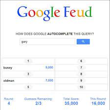 Number 3 answer is google feud. Google Feud Turns Search Engine S Autocomplete Phrases Into A Game New York Daily News