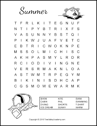 But i received a sad little email from one of our librarian readers, lamenting the fact that we never posted any fun stuff for the library. Summer Word Search Puzzles For Kids