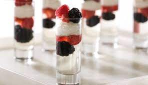Guests can sip a sample of wine or beer before commiting to a full cup with a 2 oz portion. Shot Glass Desserts