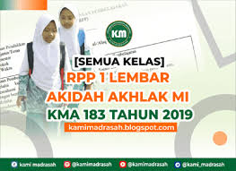 Rpp 1 lembar akidah akhlak mts. Rpp 1 Lembar Akidah Akhlak Mi K13 Kma 183 Revisi 2021 Kami Madrasah