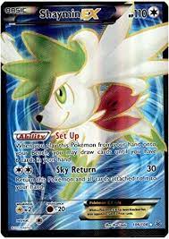 Shaymin has two different forms, known as land form and sky form. Amazon Com Pokemon Shaymin Ex 106 108 Xy Roaring Skies Holo Toys Games