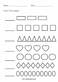 counting shapes worksheets the teaching aunt