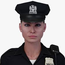 3d Obj Police Officer Police Officer White Female By Peartvision