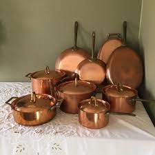 14 Piece Paul Revere Solid Copper Pots And Pans Set 1801 Limited Edition Collection Revere Ware 1970 S Vintage Copper Lot Pots And Pans Copper Pots Pots And Pans Sets