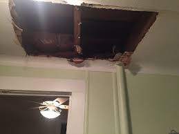 In fact, it can cause severe damage to your entire house if you don't fix it as soon as possible. Bathroom Ceiling Collapsed Seams Their Leak Repair Was Plastic Bags Full Of Old Bedding Picture Of Olde Town Inn New Orleans Tripadvisor