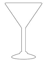 Printable Martini Glass Template Glass Stencil Pattern Martini