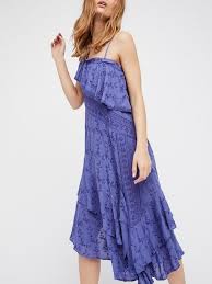 Free People Dark Periwinkle Eastern Sun Midi Mid Length Short Casual Dress Size 4 S 33 Off Retail Short Dresses Casual Embroidered Midi Dress Dresses