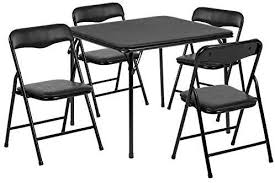 Amazon Com Flash Furniture Kids Black 5 Piece Folding Table And Chair Set Kitchen Dining Table And Chair Sets Flash Furniture Folding Table