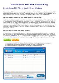 How to back up your mac and restore files with time machine yes, you're reading that right — try to merge a folder like you would on windows or linux and you'll lose al. How To Merge Pdf Files In Mac Os X And Windows Free Pdf To Word Blog