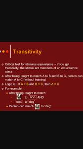 Transitivity Aba Therapy Exam Prep Bcba