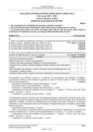 Probele încep la ora 9:00, moment în care, în fiecare sală, vor fi distribuite subiectele. Teste De Antrenament Evaluarea Nationala 2022 Clasa Aviii A Matematica Si Limba Romana