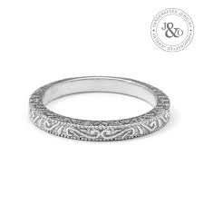 Gold Wedding Band X2f Vintage Inspired Wedding Band Scrolls Handmade White Gold Vintage Wed Antique Wedding Bands Vintage Wedding Band Antique Wedding Rings