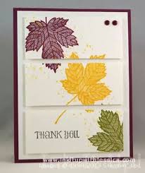 More ideas for using these cards: Fall Card Idea Hand Stamped Cards Leaf Cards Stamped Cards